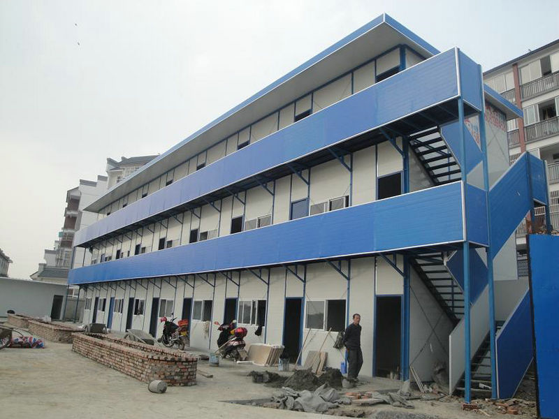 彩鋼活動板房,三層豪華型平頂活動板房